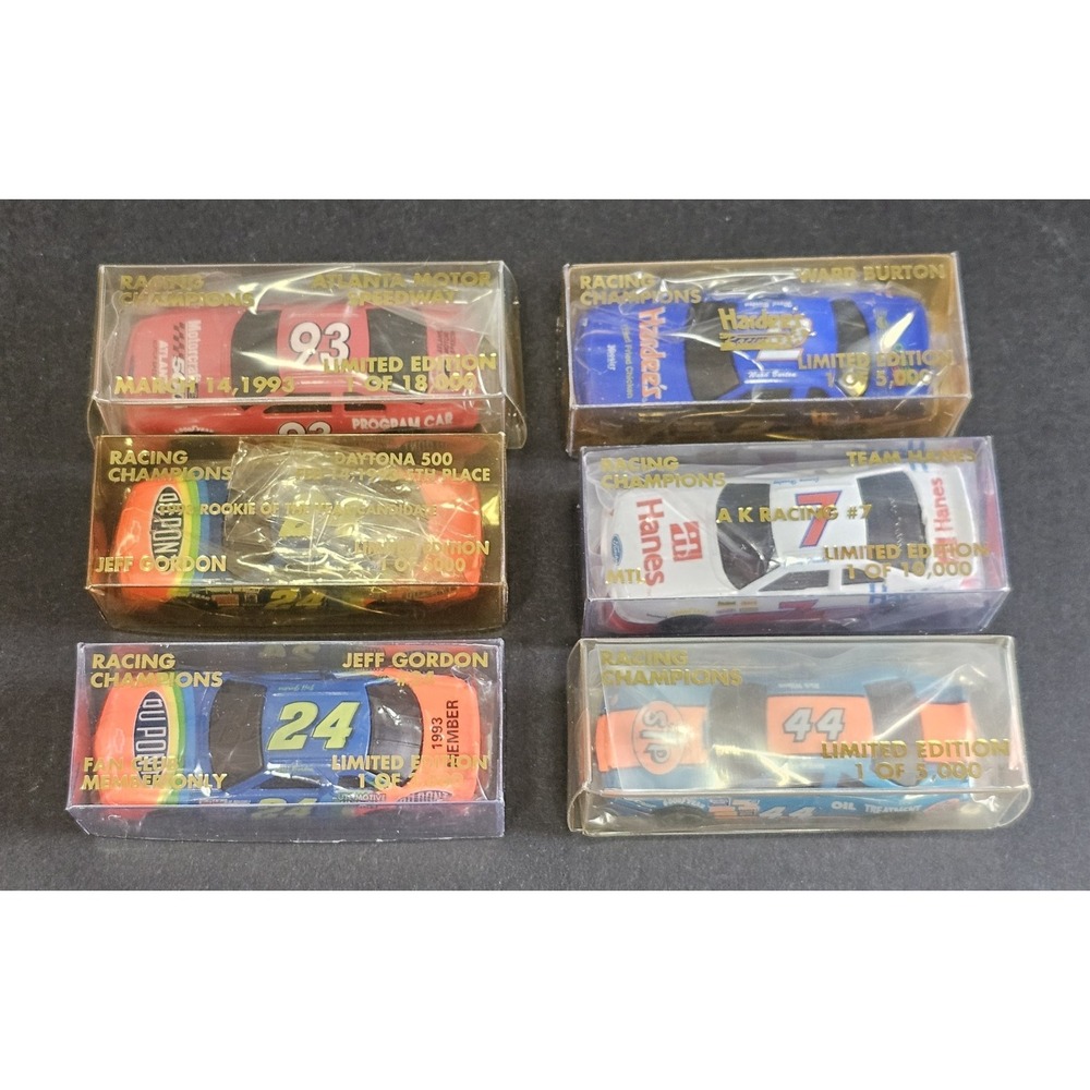 1993 Racing Champions‎ Lot of 6 Cars 1/64 #'s 7, 2, 24, 24, 93, & 44 - Picture 2 of 5